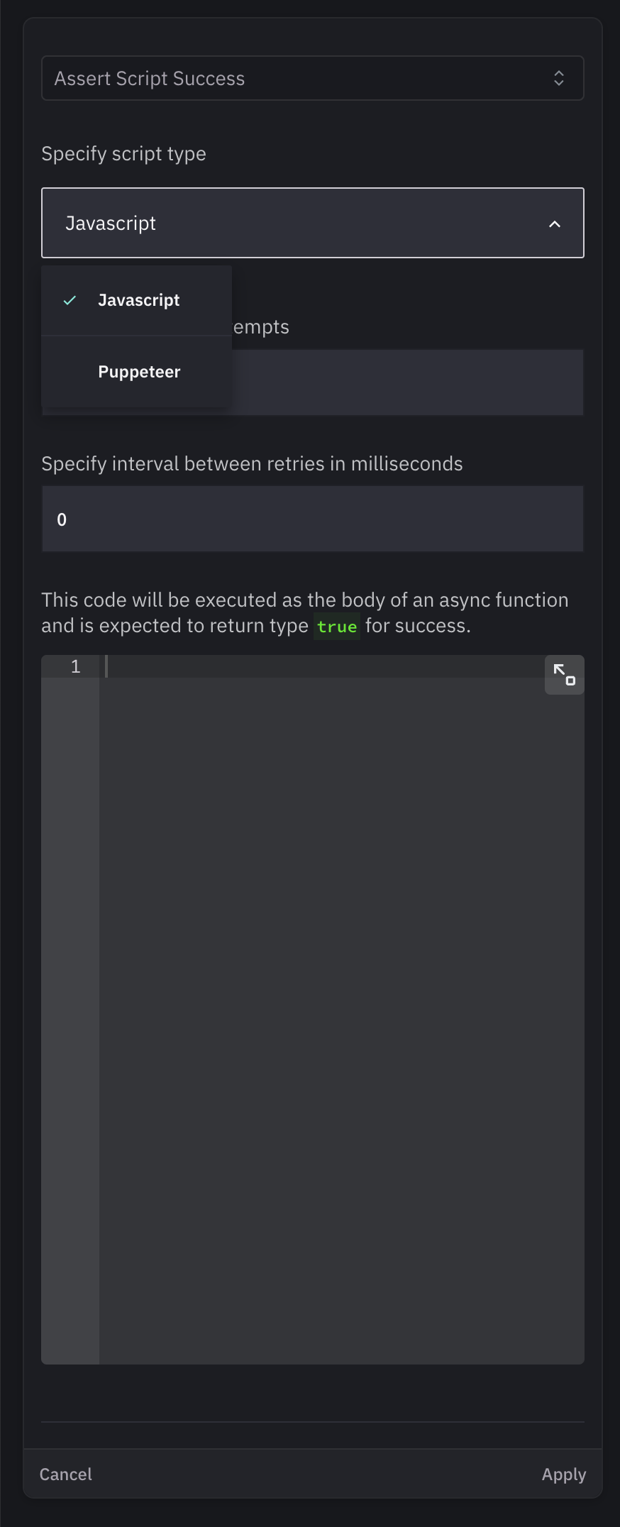 Assert Script Success